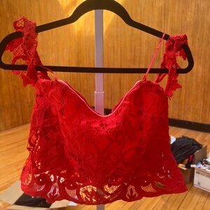 Lush Red Crop Top with Striking Style
